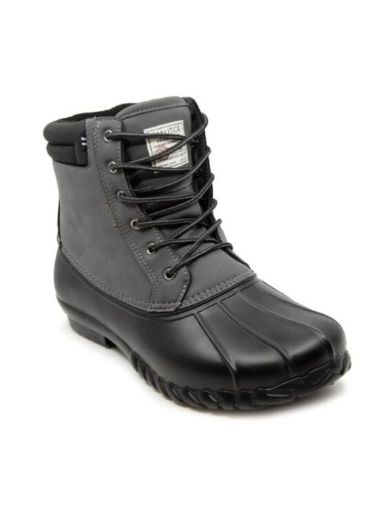Nautica Channing Mens Cold Weather Boots Charcoal Black Lace-Up Shoes Size 13 main image 8